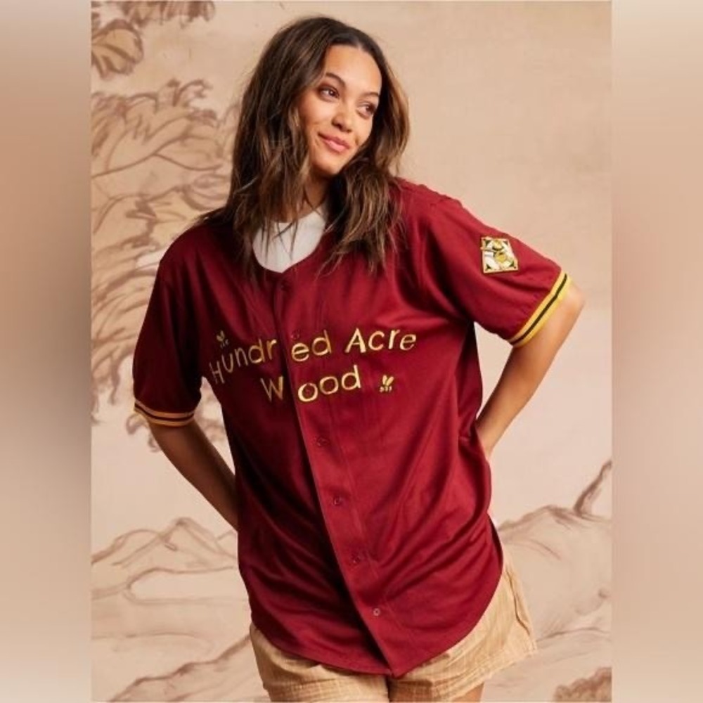 Disney Winnie the Pooh Hundred Acre Wood Baseball Jersey BoxLunch Unisex S #1957